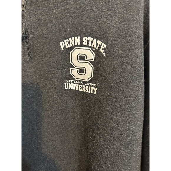 Penn State University PSU Nittany Lions Adult Large Gray 1/4 Zip Fleece Pullover - Picture 9 of 10